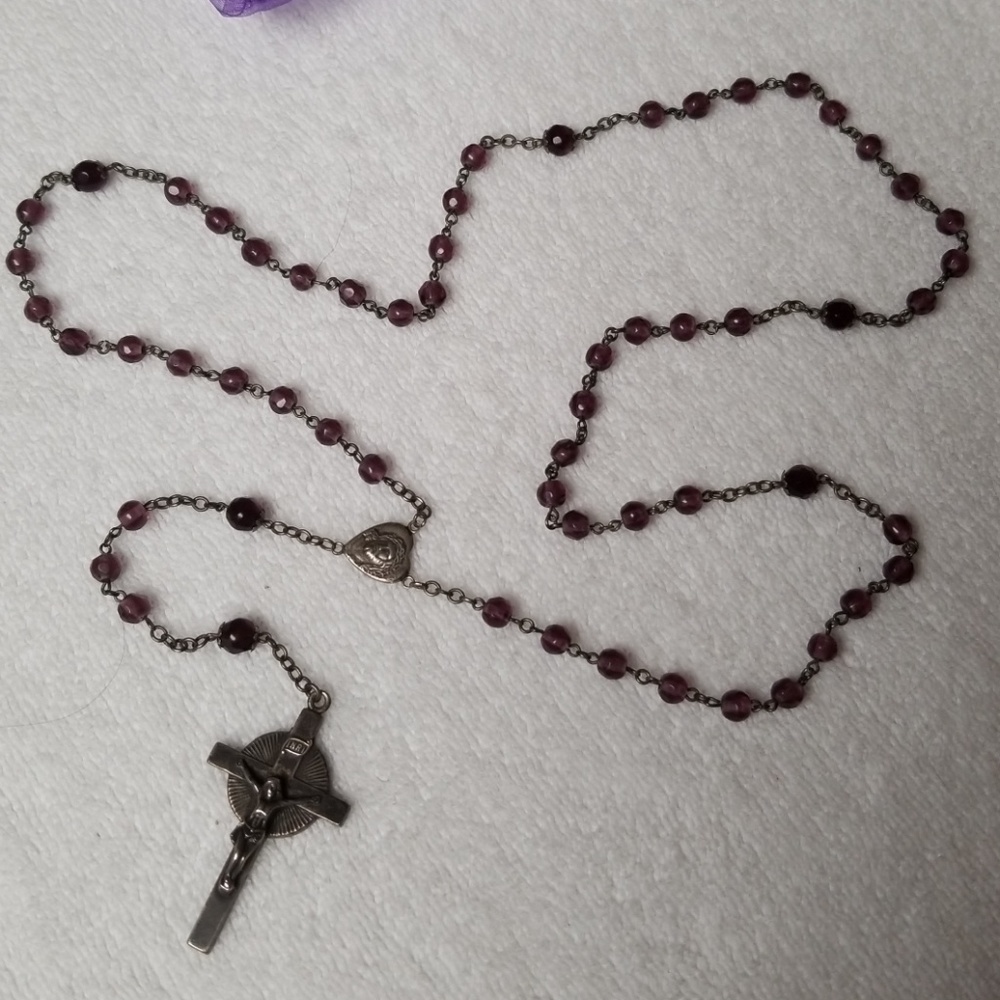 Antique W&H Co Silver "locket" Rosary